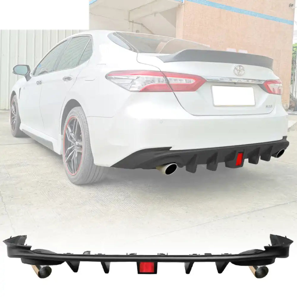 2018-2024 Toyota Camry LE Rear Bumper Lip Diffuser 3RD Brake Light Tip Unpainted