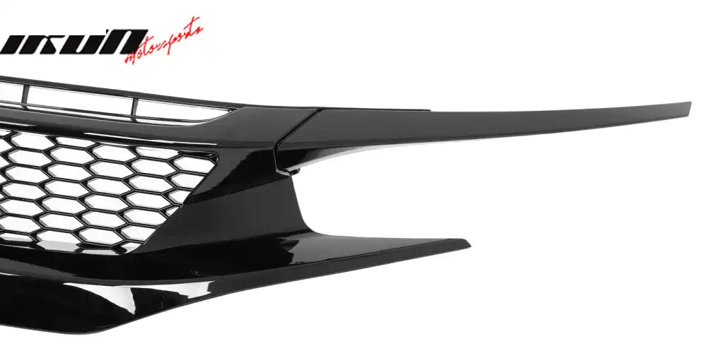 2019-2021 Honda Civic Gloss Black Honeycomb Front Upper Grille ABS