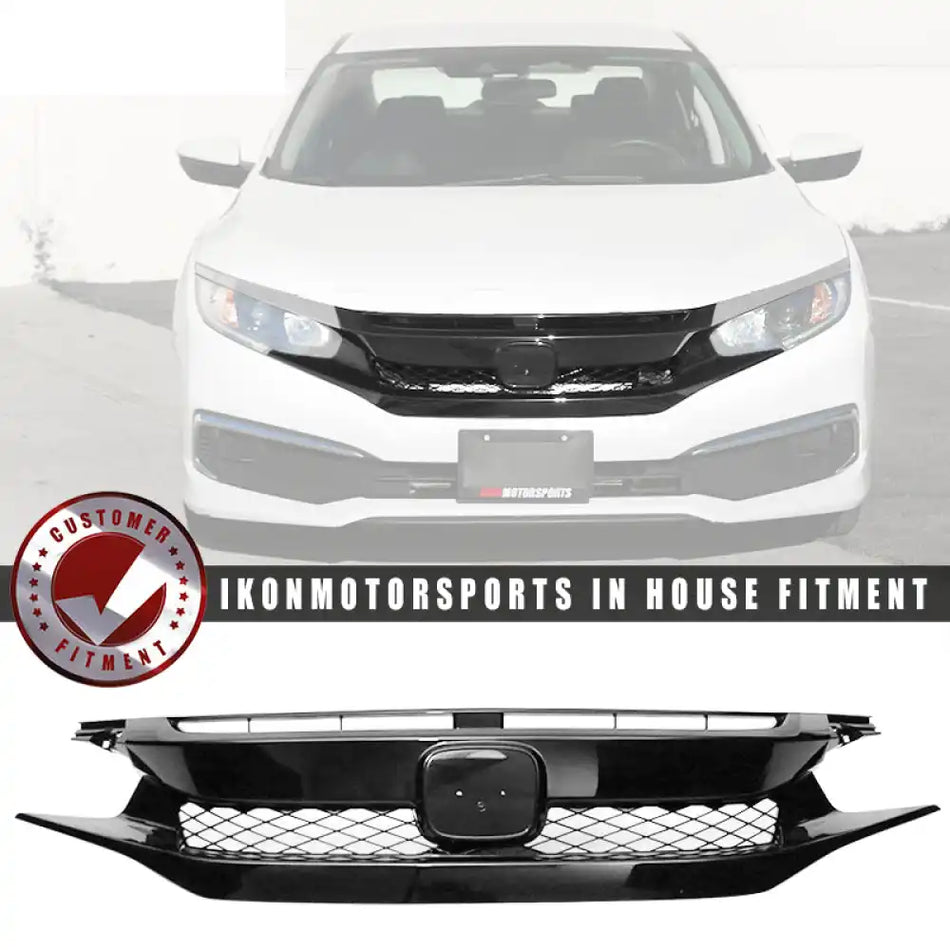 2019-2021 Honda Civic T-R Sedan Coupe Front Bumper Mesh Grille ABS