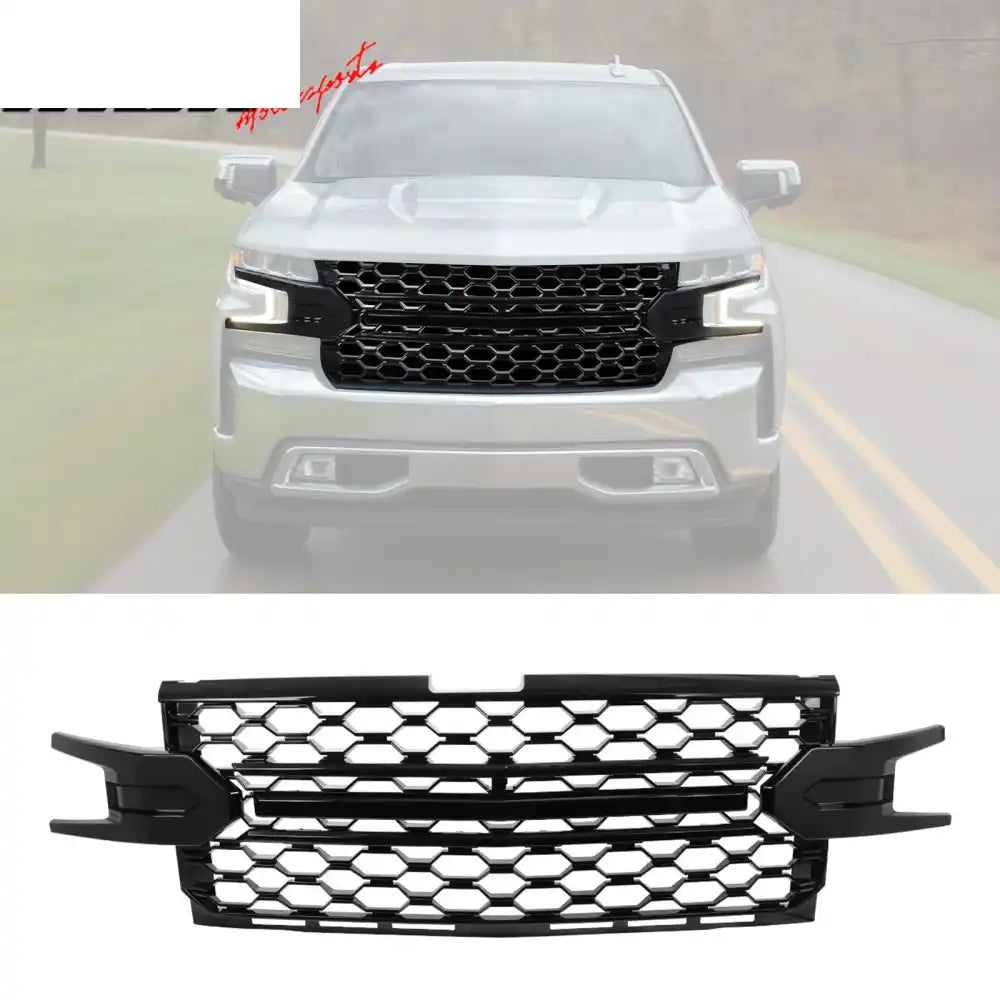 2019-2021 Silverado 1500 LT/LTZ/RST/High Country Black Car Grille Gloss Black