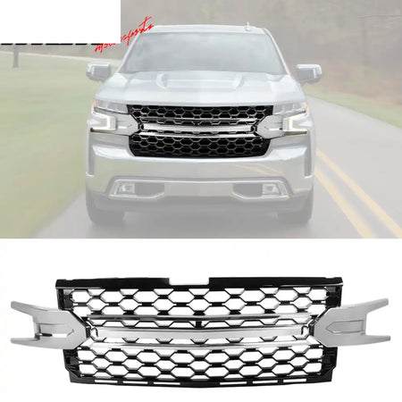 2019-2021 Silverado 1500 LT/LTZ/RST/High Country Black Car Grille Black with Chrome