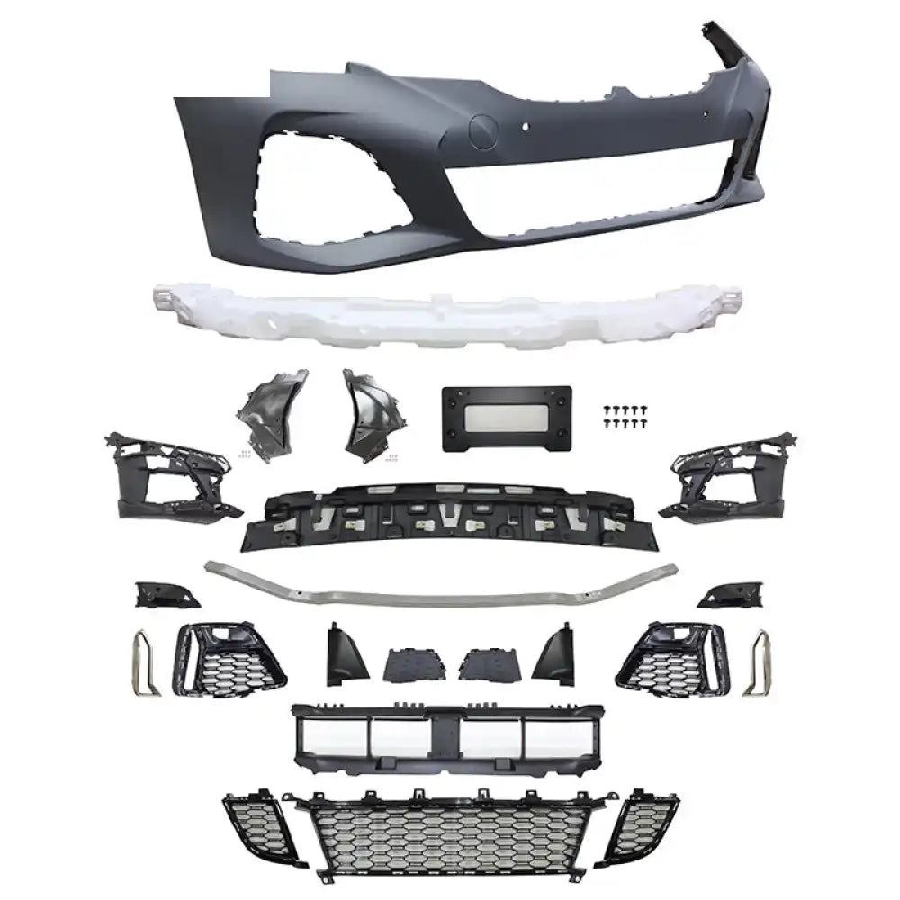 2019-2022 BMW 3 Series G20 Sedan M340 Style Black Front Bumper Cover Unpainted Black