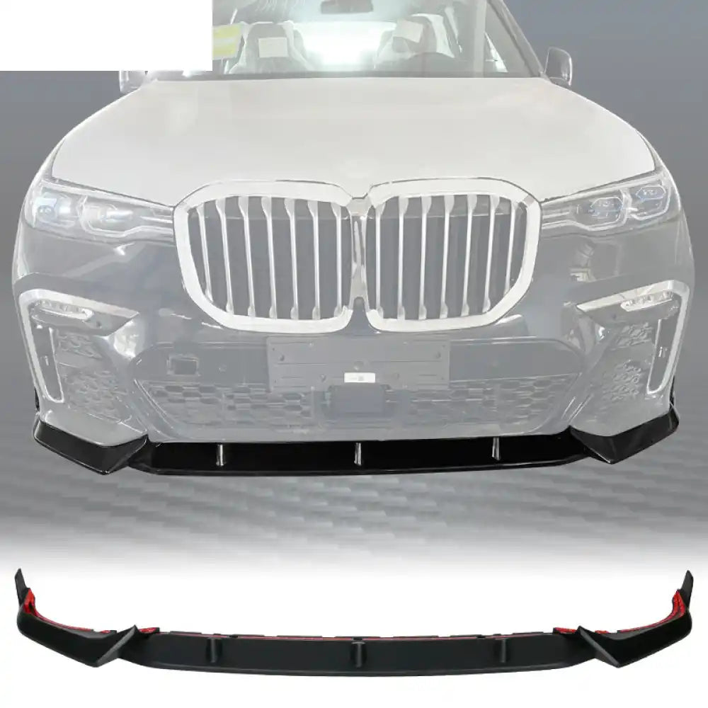 2019-2022 BMW G07 X7 M Sport Primer Front Bumper Lip Spoiler 3PC ABS