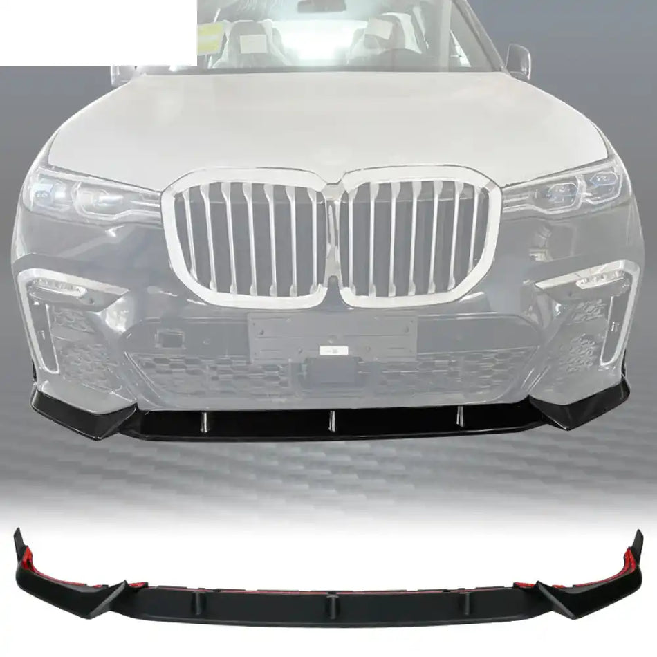 2019-2022 BMW G07 X7 M Sport Primer Front Bumper Lip Spoiler 3PC ABS