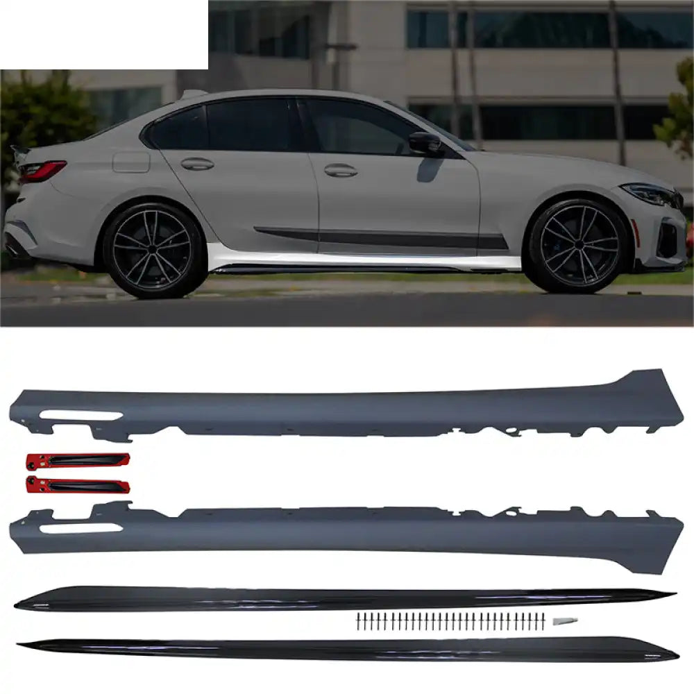 2019-2023 BMW 3 Series G20 MP Style Side Skirts+ Rocker Panel w/ Light