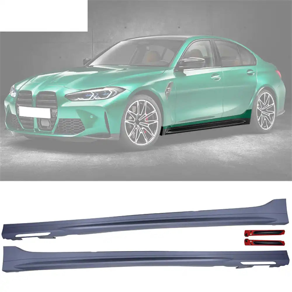 2019-2023 BMW G20 M3 Style Bumper for Square Tip &Side Skirt w/ Light