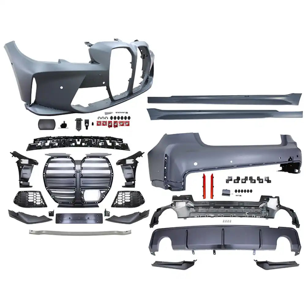2019-2023 BMW G20 M3 Style Front Rear Bumper for Round Tips&Side Skirt