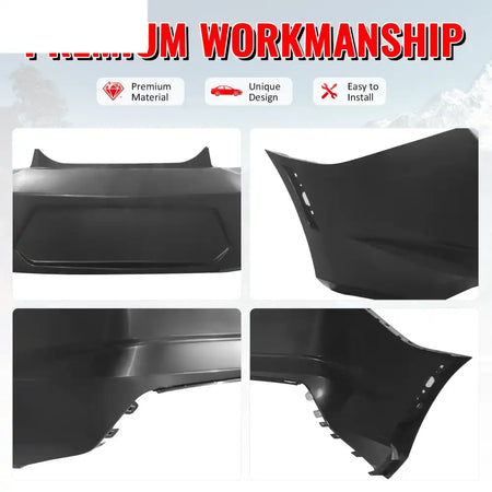 2019-2024 Chevrolet Camaro OE Style Rear Bumper Cover Replacement PP Unpainted Black