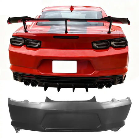 2019-2024 Chevrolet Camaro OE Style Rear Bumper Cover Replacement PP Unpainted Black