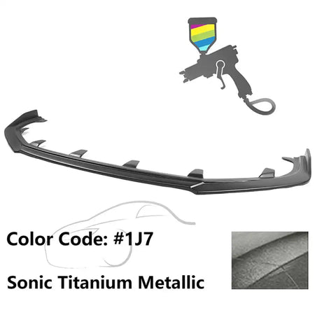 2019-2025 Lexus ES350 ES300h IKON Style Painted Front Bumper Lip PP Painted #1J7 Sonic Titanium Metallic