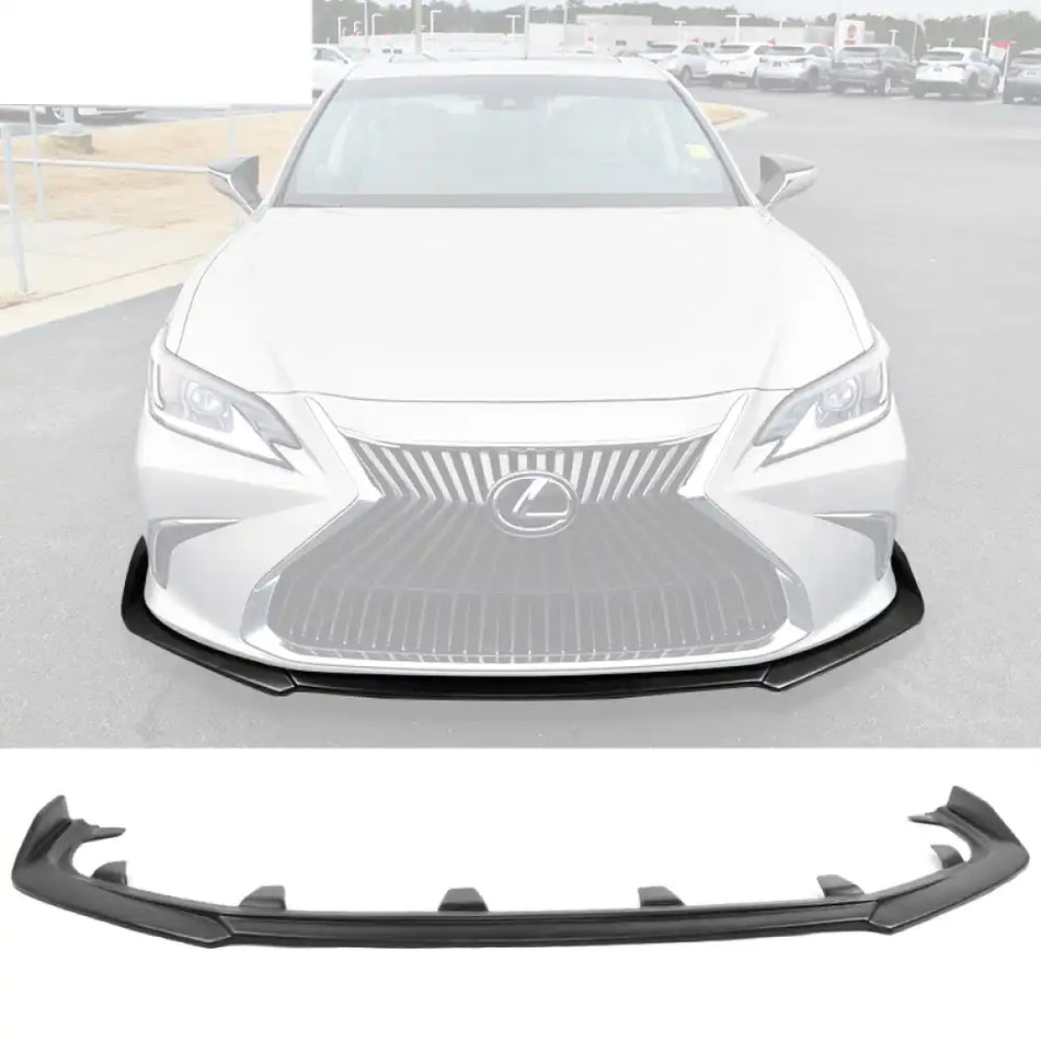 2019-2025 Lexus ES350 ES300h IKON Style Painted Front Bumper Lip PP Unpainted Black