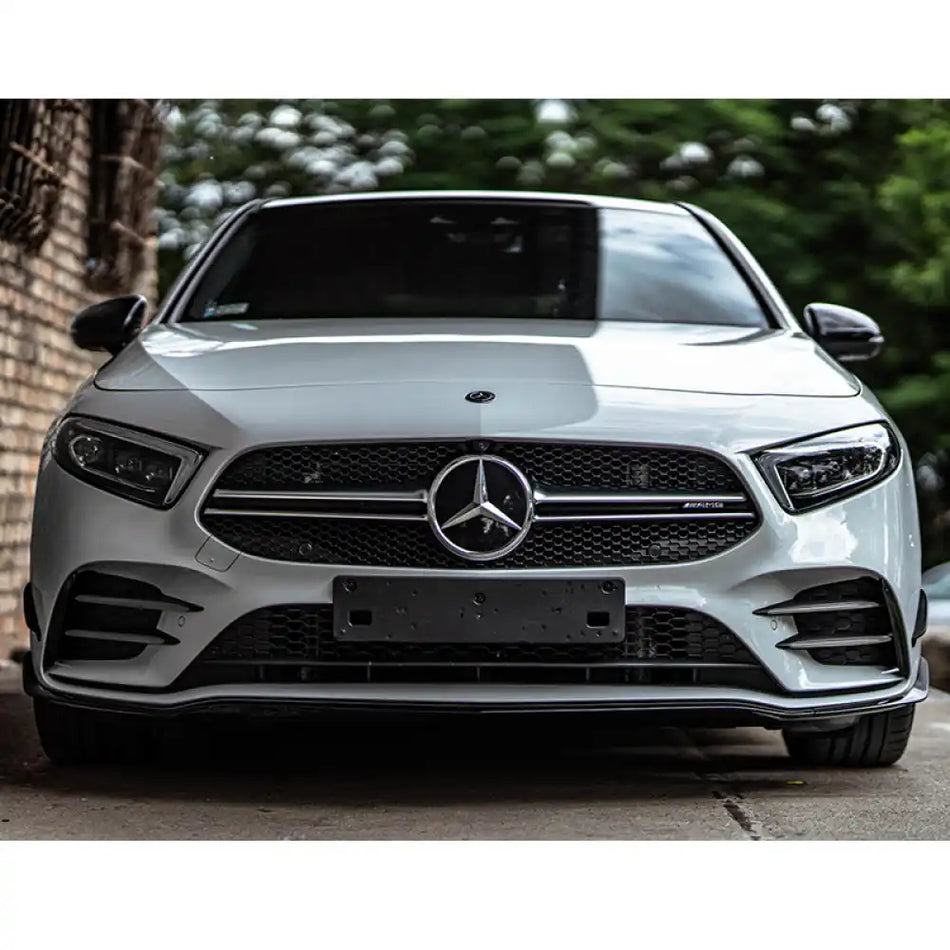 2020-2022 Benz W177 A35 AMG Front Bumper Lip with Chrome Moulding PP