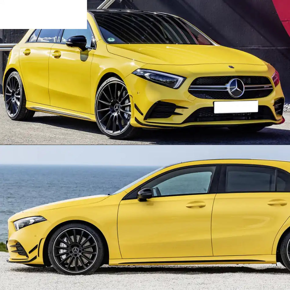 2020-2022 Benz W177 A35 AMG Front Bumper Lip with Gloss Moulding PP