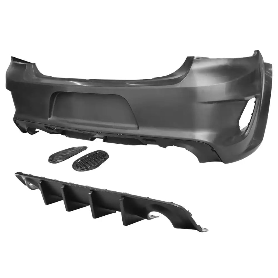 2020-2023 Dodge Charger Bumper + Carbon Fiber Print Rear Diffuser PP Carbon Fiber Print
