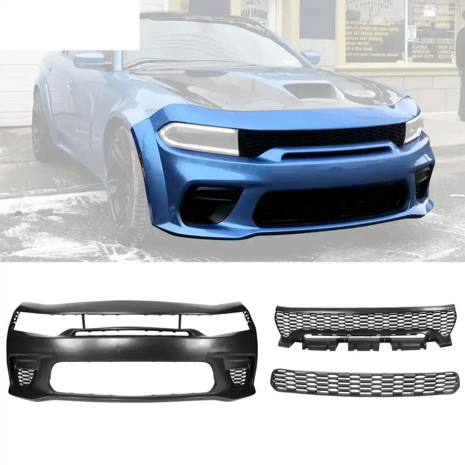 2020-2023 Dodge Charger Front Bumper Cover Widebody W/ Grilles PP