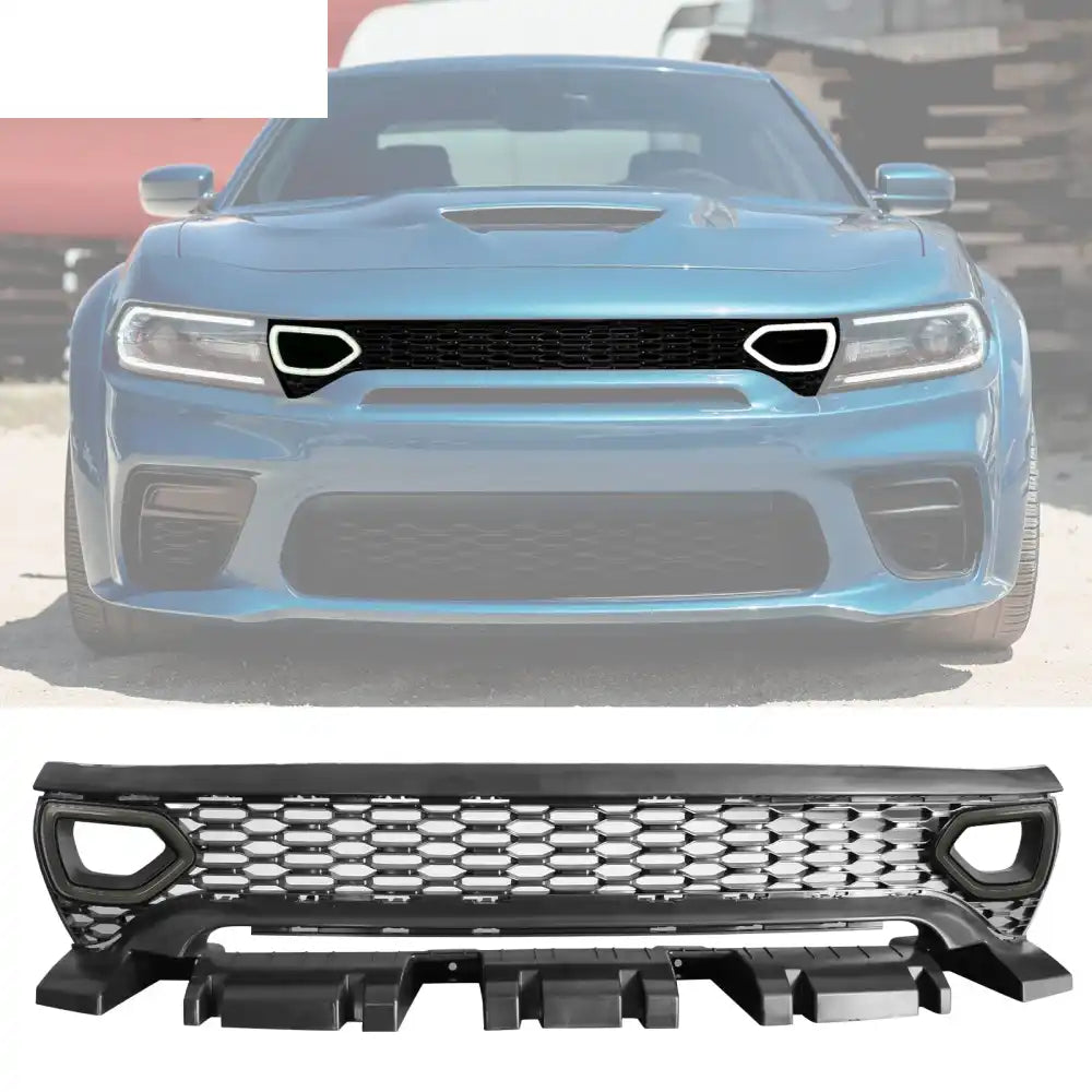 2020-2023 Dodge Charger SRT Widebody Style Smoke LED Mesh Grille ABS