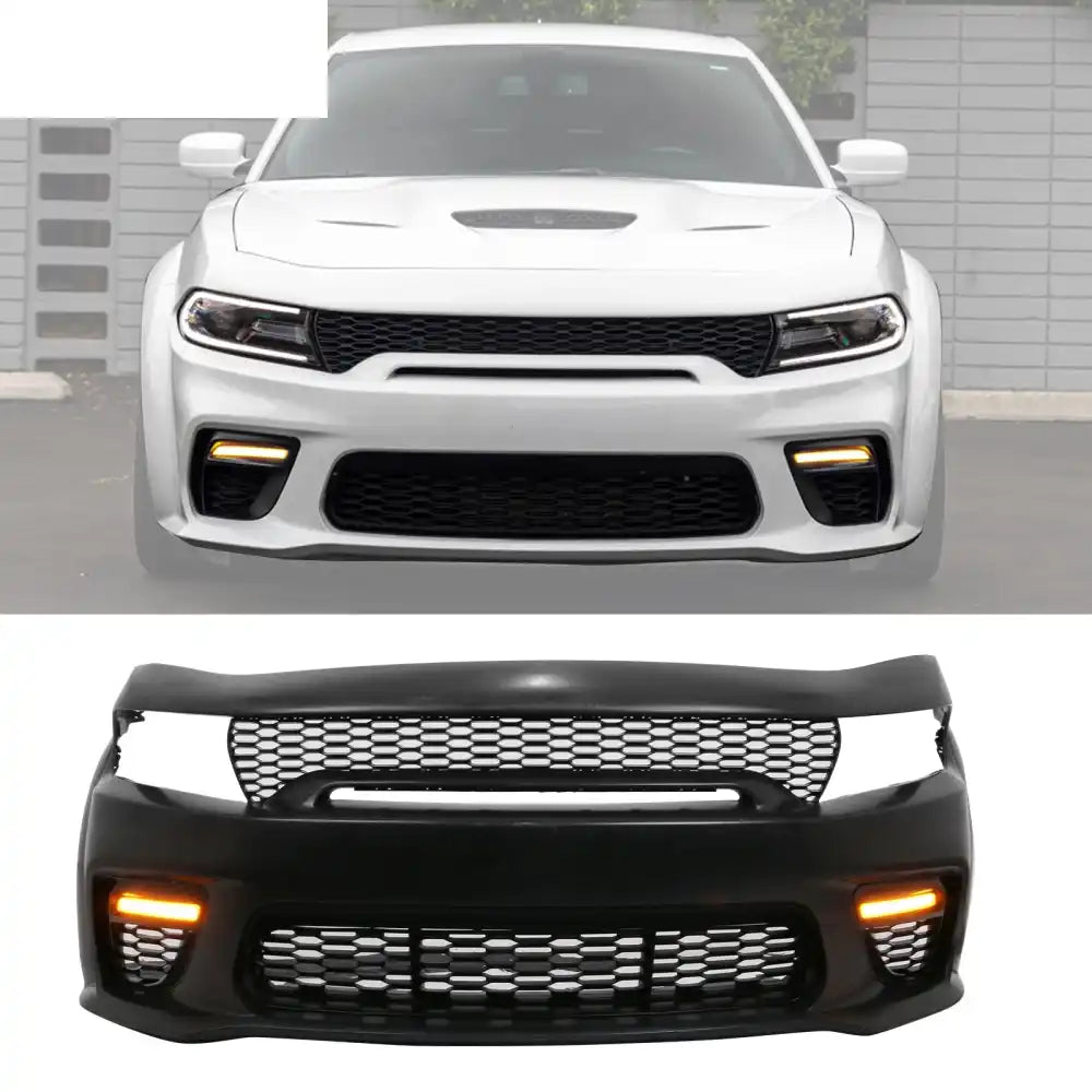2020-2023 Dodge Charger Widebody Front Bumper Cover W/ Grille LED PP