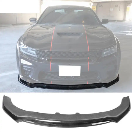 2020-2023 Dodge Charger Widebody V3 PP Front Bumper Lip Carbon Fiber Look