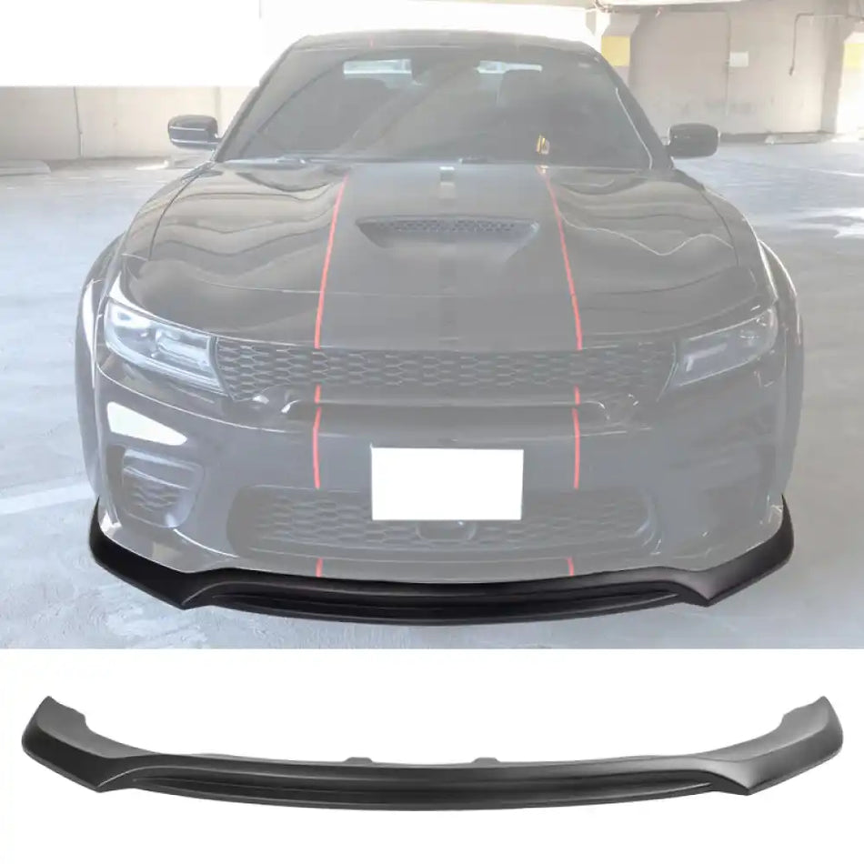 2020-2023 Dodge Charger Widebody V3 PP Front Bumper Lip Matte Black
