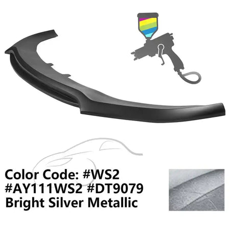 2020-2023 Dodge Charger Widebody V3 PP Front Bumper Lip Painted #WS2 Bright Silver Metallic