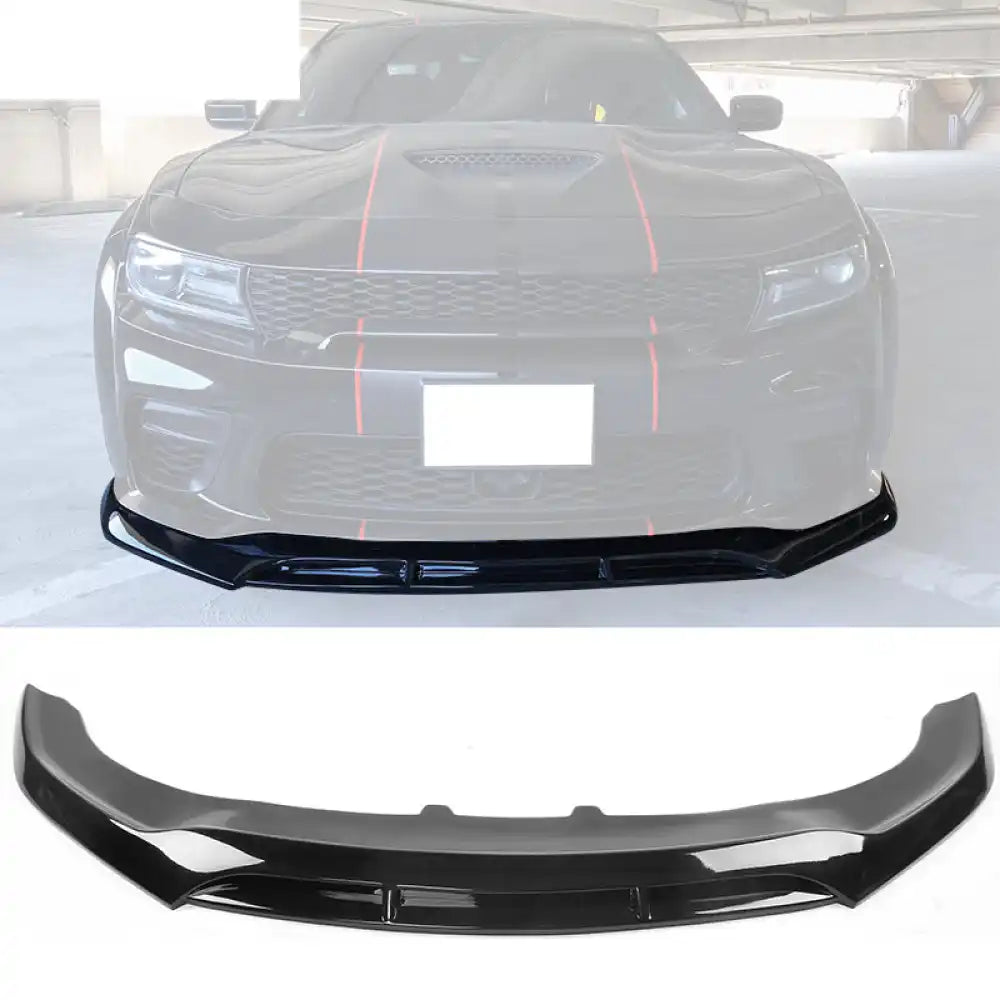 2020-2023 Dodge Charger Widebody V5 PP Front Bumper Lip Gloss Black