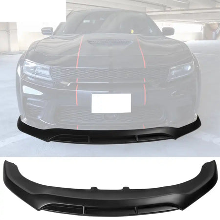 2020-2023 Dodge Charger Widebody V5 PP Front Bumper Lip Matte Black