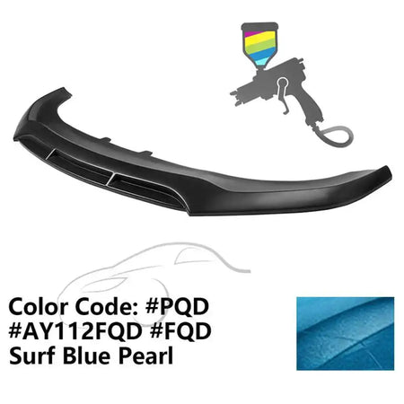 2020-2023 Dodge Charger Widebody V5 PP Front Bumper Lip Painted #PQD Surf Blue Pearl