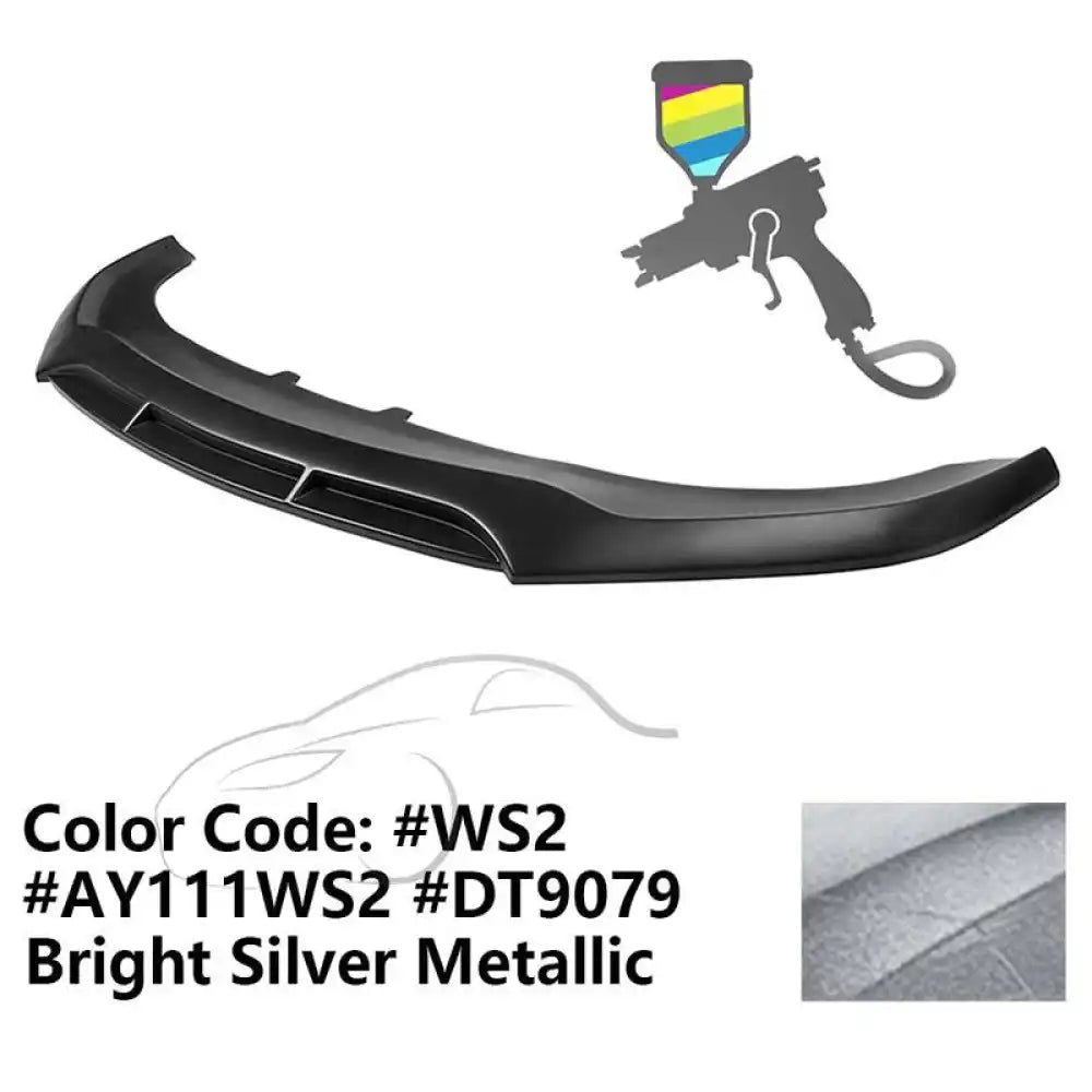 2020-2023 Dodge Charger Widebody V5 PP Front Bumper Lip Painted #WS2 Bright Silver Metallic