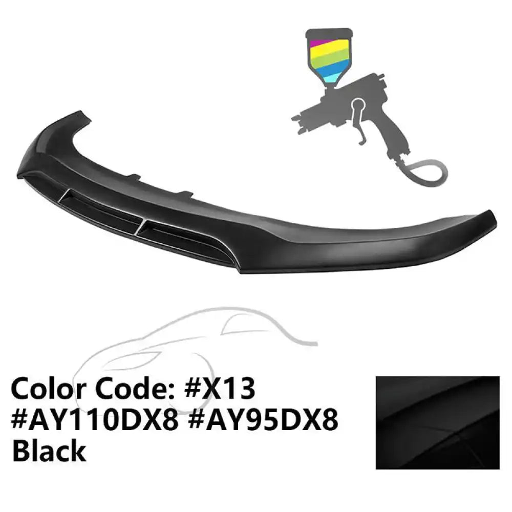 2020-2023 Dodge Charger Widebody V5 PP Front Bumper Lip Painted #X13 Black