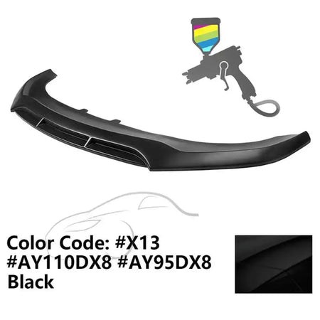 2020-2023 Dodge Charger Widebody V5 PP Front Bumper Lip Painted #X13 Black