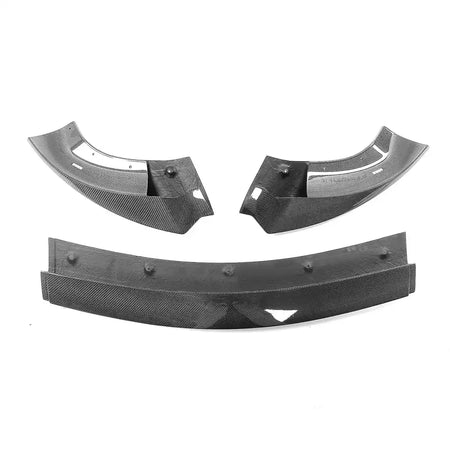 2020-2024 Tesla Y Track Pack Gloss Black Front Bumper Lip Carbon Print Gloss Black