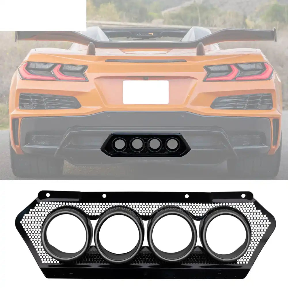 2020-2025 Chevy Corvette C8 OE Rear Bumper Diffuser Black Exhaust Tip