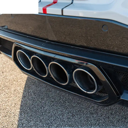 2020-2025 Chevy Corvette C8 OE Rear Bumper Diffuser Silver Exhaust Tip