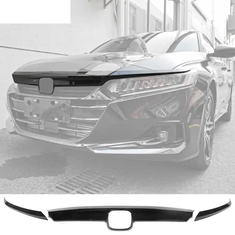 2021-2022 Honda Accord Sedan 4-Door Gloss Black 3PCS Grille Trim ABS Gloss Black
