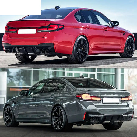 2021-2023 BMW G30 5-Series Front Rear Bumper Grille Side Skirts Gloss Black