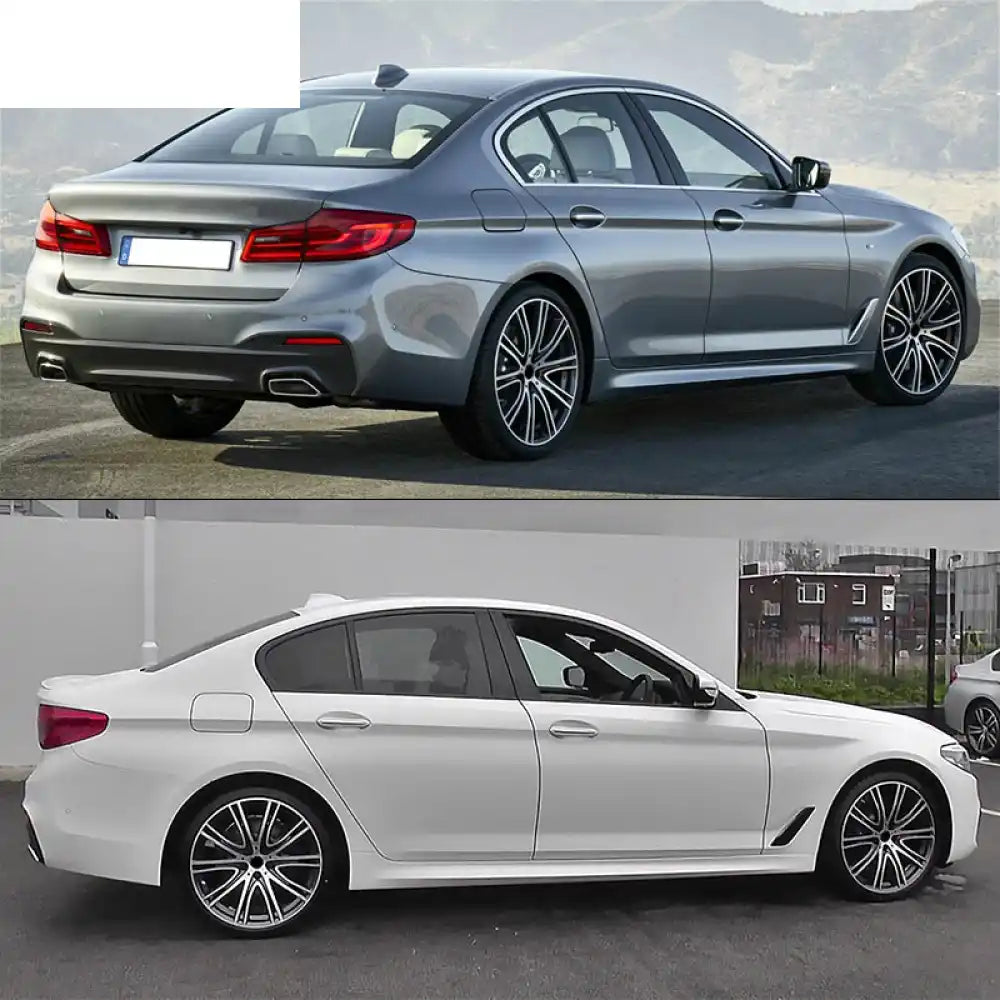 2021-2023 BMW G30 5-Series Front Rear Bumper Grille Side Skirts Gloss Black