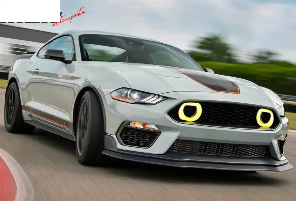 2021-2023 Ford Mustang Mach 1 Car Front Grille Black W/ LED Lamp ABS