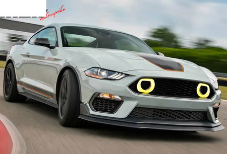 2021-2023 Ford Mustang Mach 1 Car Front Grille Black W/ LED Lamp ABS