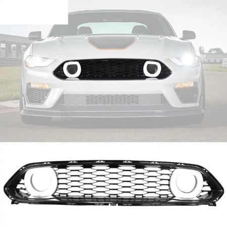 2021-2023 Ford Mustang Mach 1 Car Front Grille Black W/ LED Lamp ABS