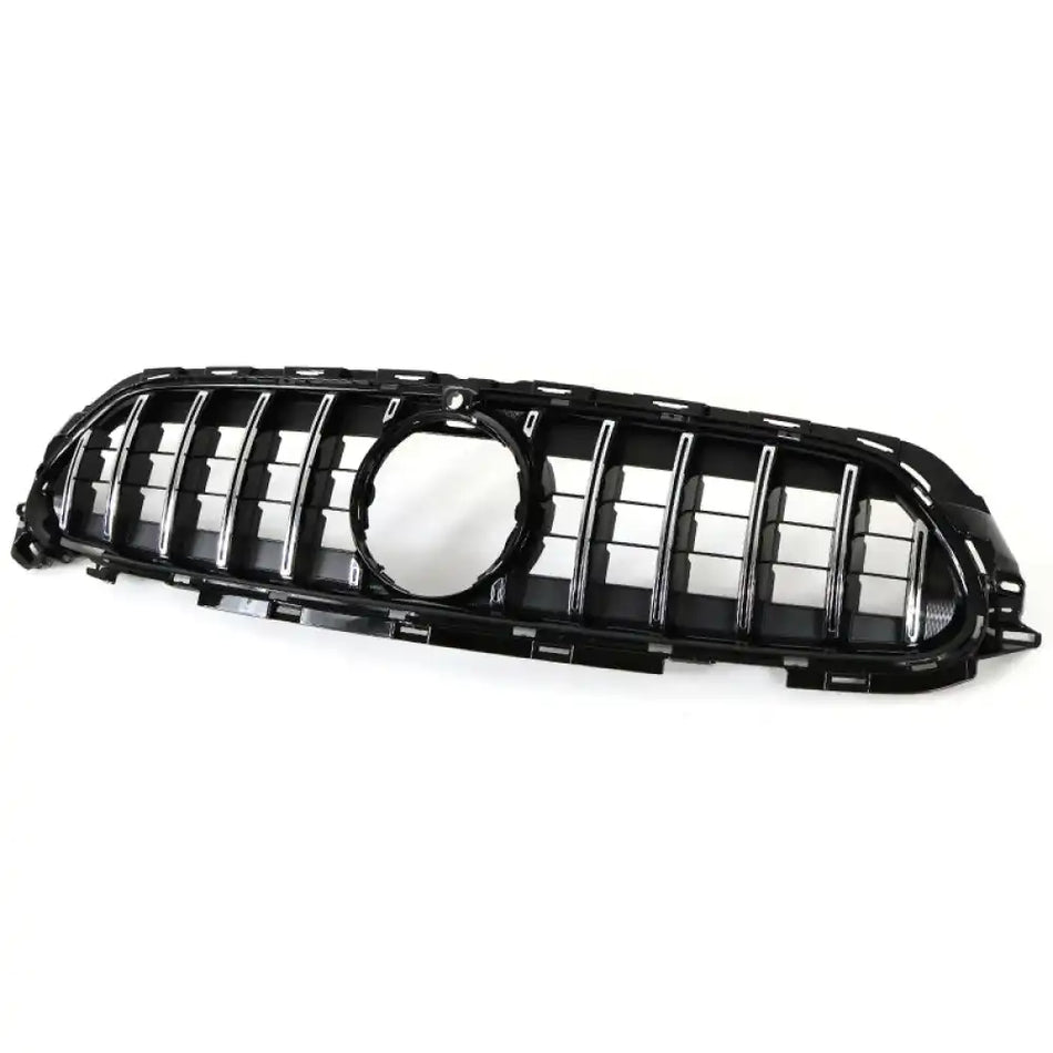 2021-2023 Mercedes-Benz W213 E Class GT Style Front Bumper Hood Grille Gloss Black & Chrome