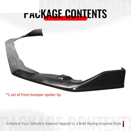 2021-2023 Subaru Crosstrek IKON CS Style Unpainted Front Bumper Lip PU Unpainted Black