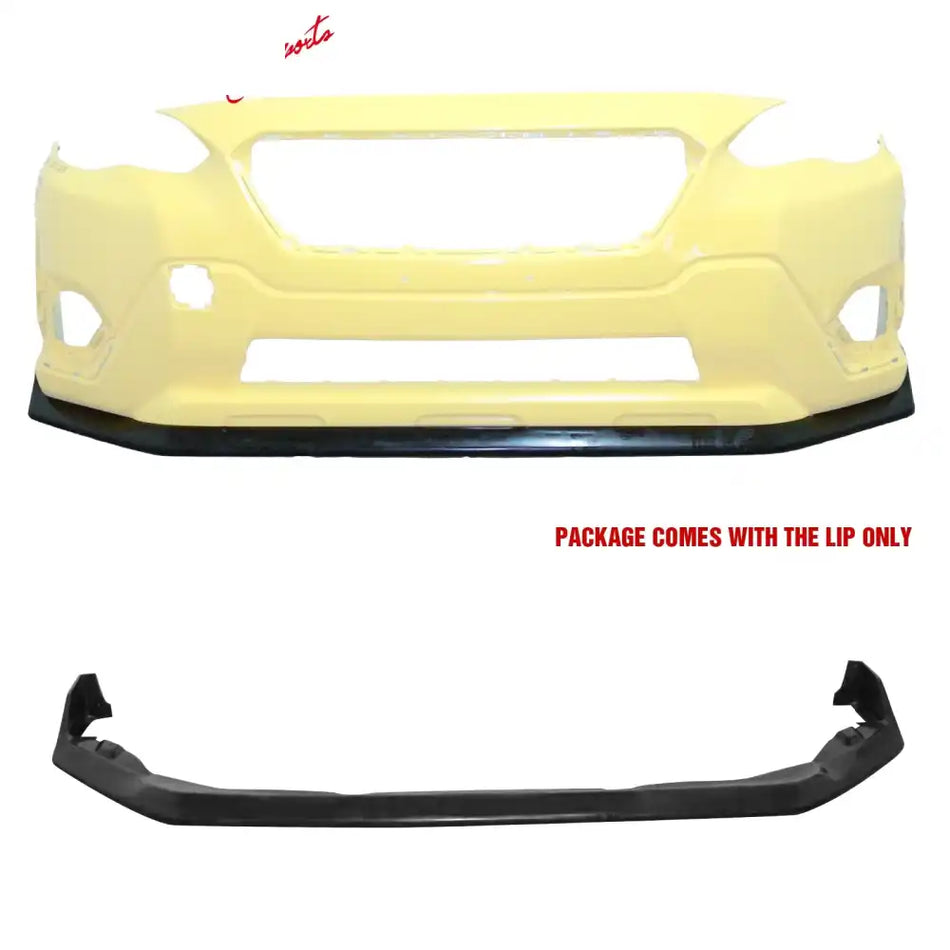 2021-2023 Subaru Crosstrek IKON CS Style Unpainted Front Bumper Lip PU Unpainted Black