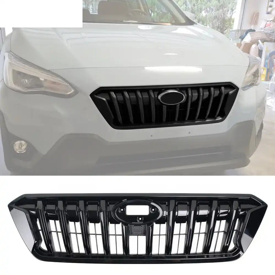 2021-2023 Subaru Crosstrek Sport Style Gloss Black Front Upper Grille Gloss Black