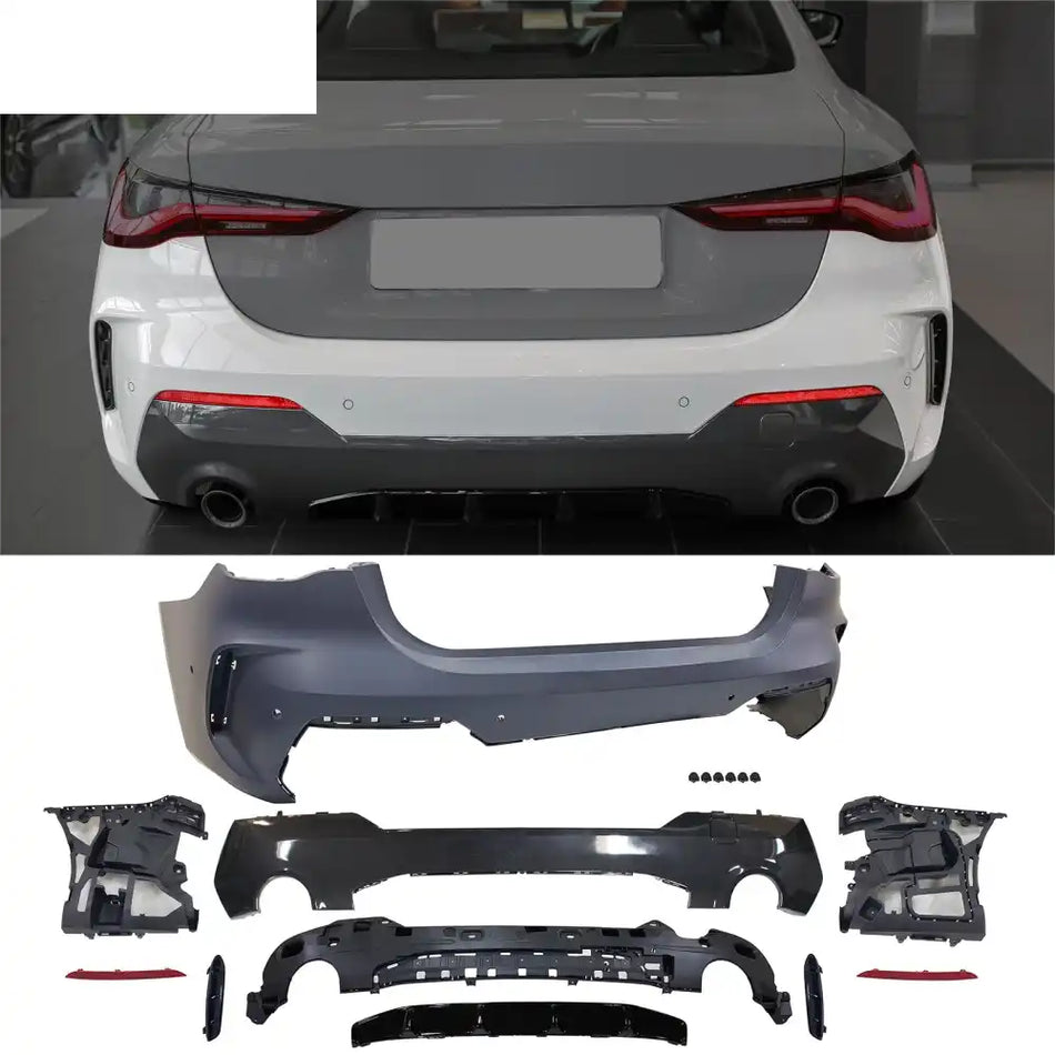 2021-2025 BMW 4-Series G22 G23 2-Door M-Sport Style Rear Bumper Cover