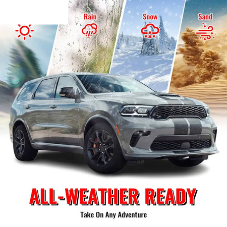 2021-2025 Dodge Durango Hellcat Style Front Rear Bumper W/V1 Diffuser Front Bumper Cover, Rear Bumper Cover, Side