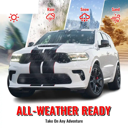 2021-2025 Dodge Durango Hellcat Style Front Rear Bumper W/V2 Diffuser Front Bumper Cover, Rear Bumper Cover, Side