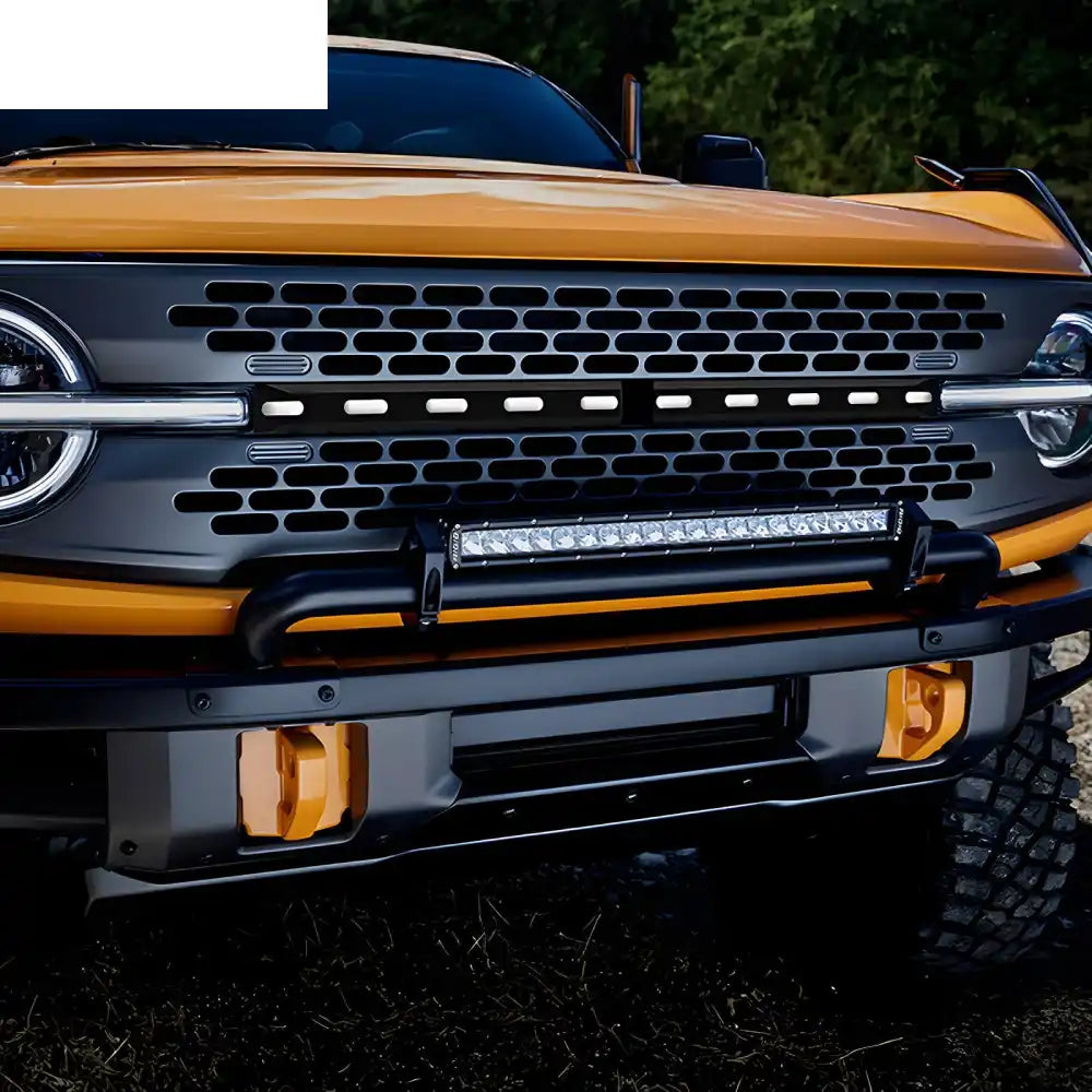 2021-2026 Ford Bronco 2/4 Door Front Bumper Grille Lights Black