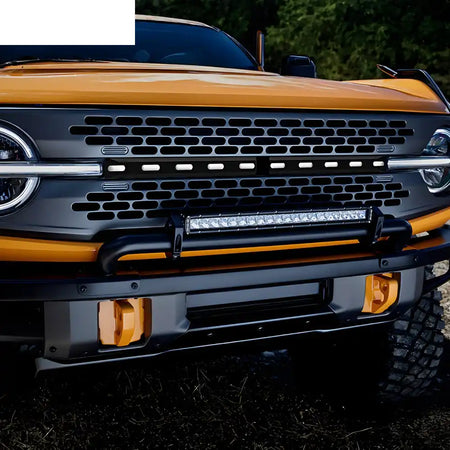 2021-2026 Ford Bronco 2/4 Door Front Bumper Grille Lights Black