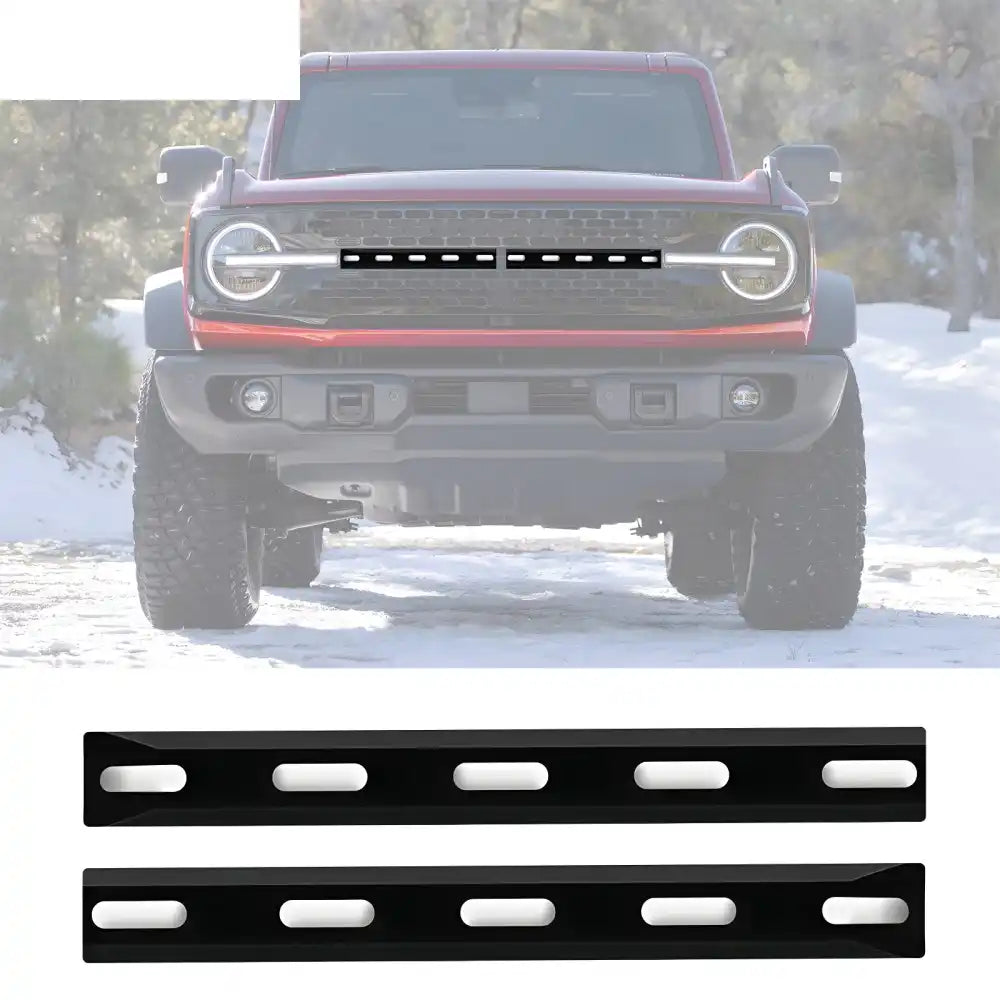 2021-2026 Ford Bronco 2/4 Door Front Bumper Grille Lights Black
