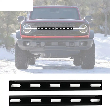 2021-2026 Ford Bronco 2/4 Door Front Bumper Grille Lights Black